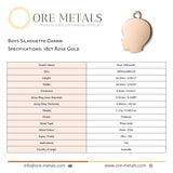 18ct Rose Gold - Boys Silhouette  Charm