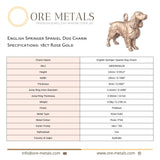 18ct Rose Gold - English Springer Spaniel Dog Charm