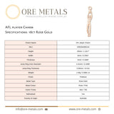 18ct Rose Gold - AFL player Charm