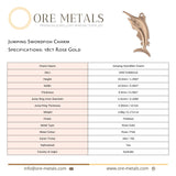 18ct Rose Gold - Jumping Swordfish Charm