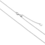 18ct White Gold - Adjustable Cable - Necklace Chain