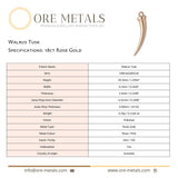 18ct Rose Gold - Walrus Tusk Charm