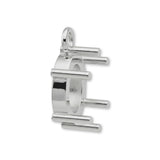 9ct White Gold - Oval Prong Setting