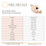 18ct Rose Gold - Dog in Kennel Charm