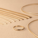 14ct Yellow Gold - Half Round Wire