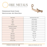 18ct Rose Gold - Hammerhead Shark Charm