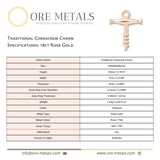 18ct Rose Gold - Traditional Corkscrew Charm