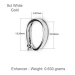 9ct White Gold - Round Enhancer Bail