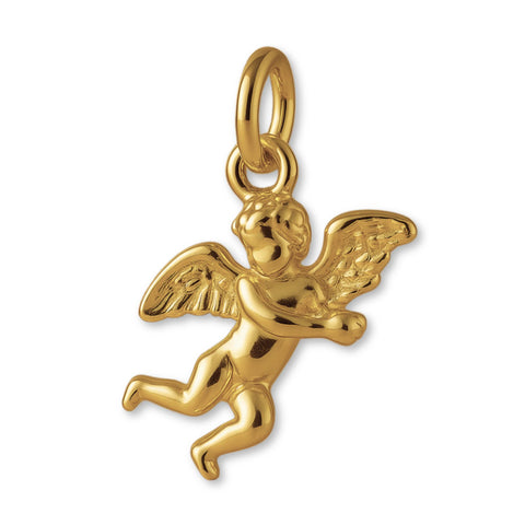 18ct Yellow Gold - Minimalist Cherub Charm
