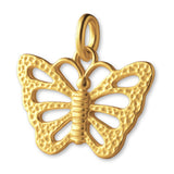 9ct Yellow Gold - Speckled Monarch Butterfly Charm