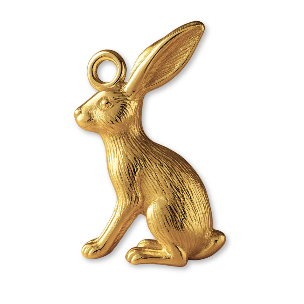9ct Yellow Gold - Scrub Hare Charm