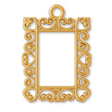 9ct Yellow Gold - Heart Frame Charm