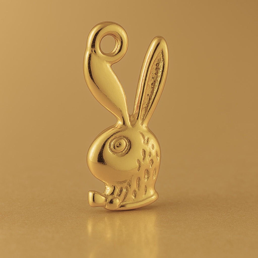 18ct Yellow Gold - Classic Playboy Bunny Charm