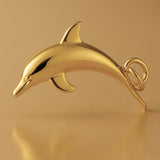 9ct Yellow Gold - Diving Dolphin Charm