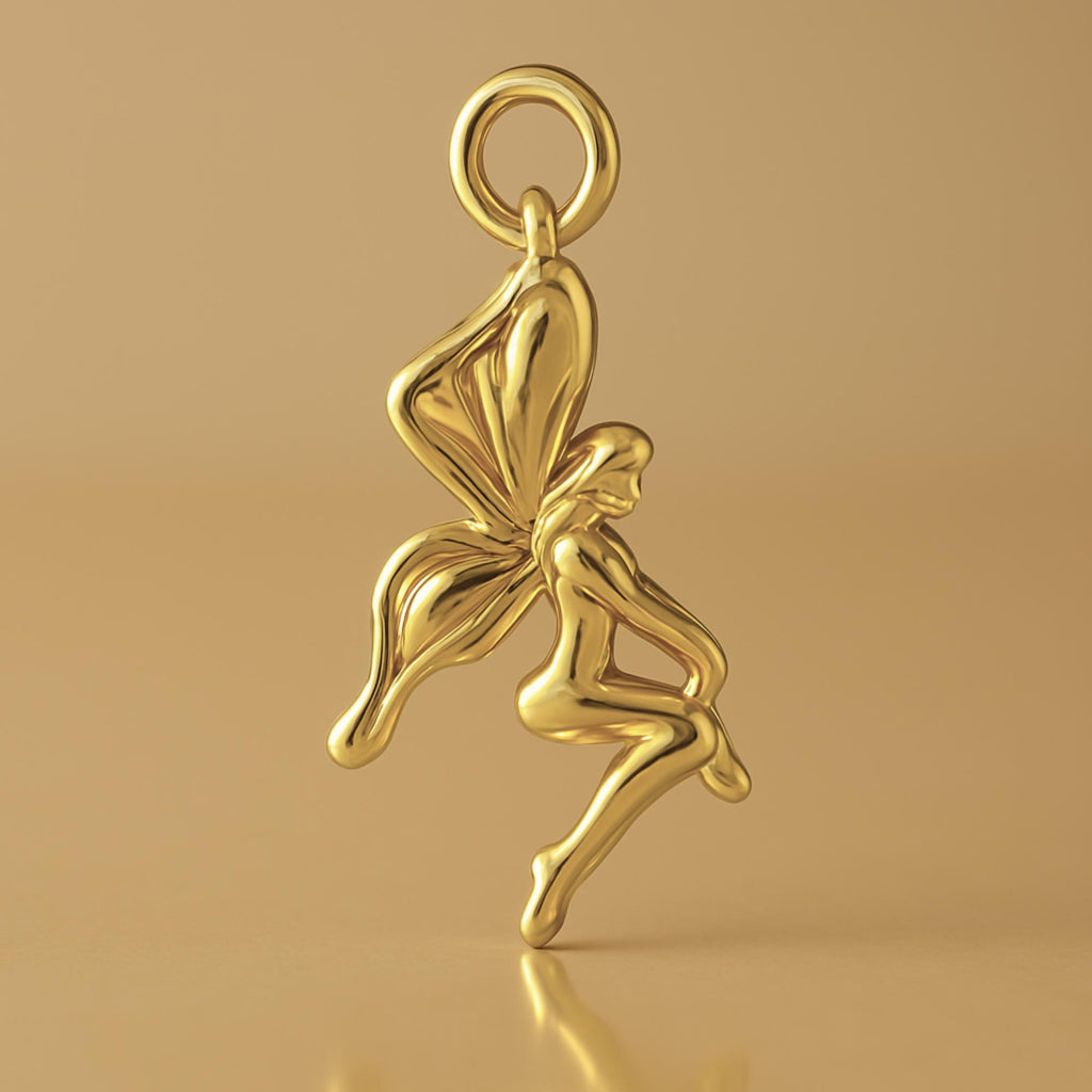 18ct Yellow Gold - Garden Fairy Charm