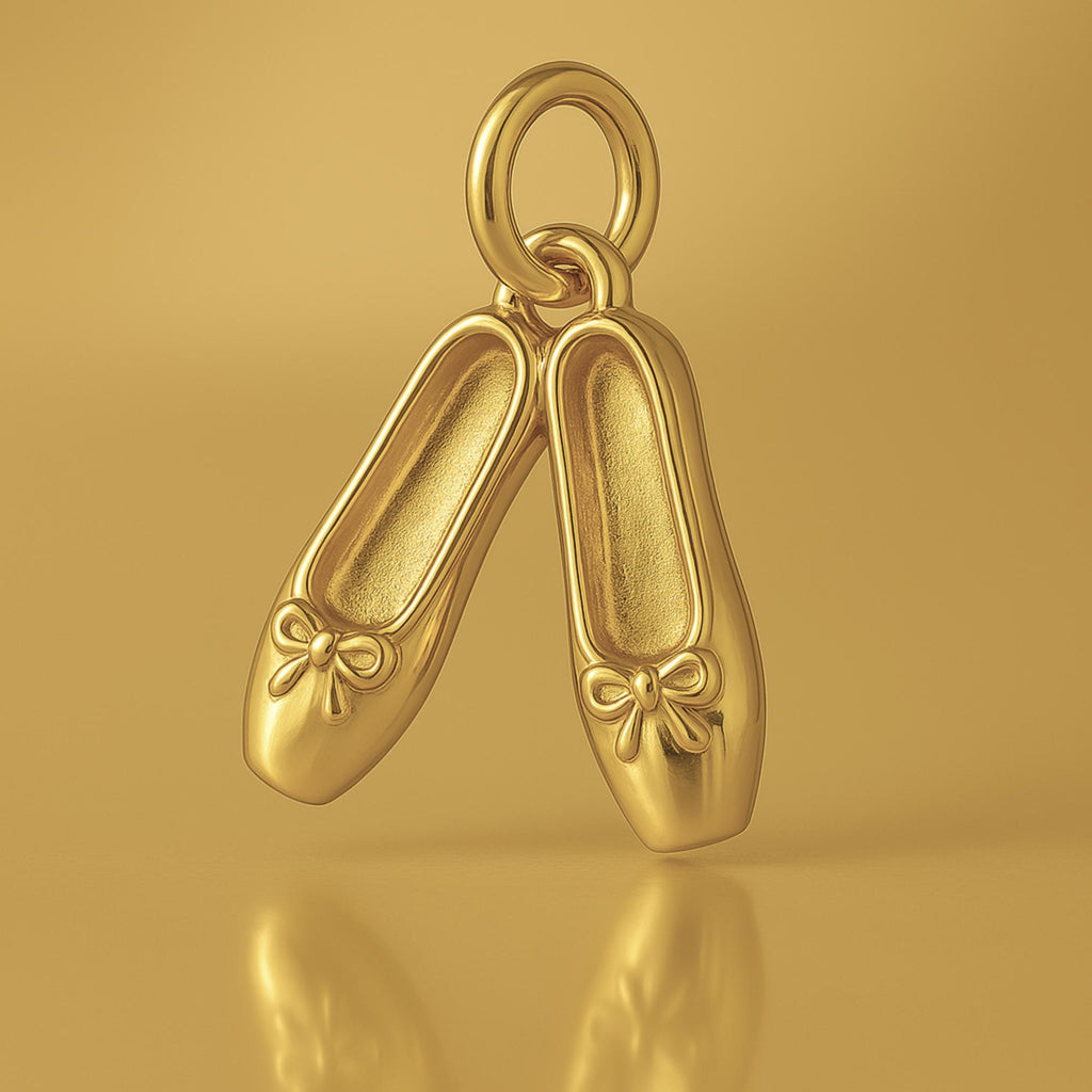 18ct Yellow Gold - Ballet Shoes Charm