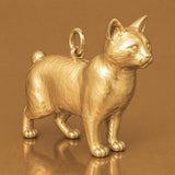 9ct Yellow Gold - Pixiebob Cat Charm