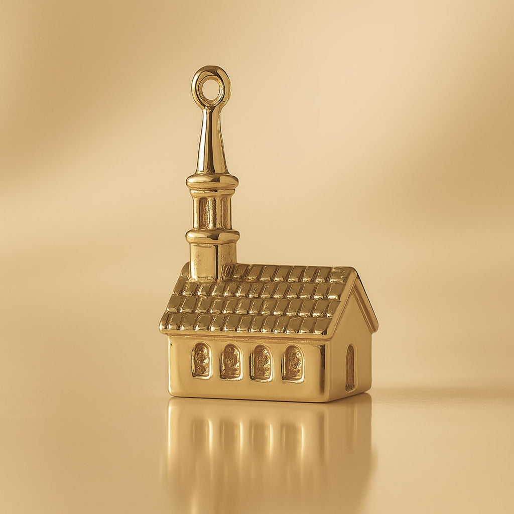 9ct Yellow Gold - Steeple Church Charm
