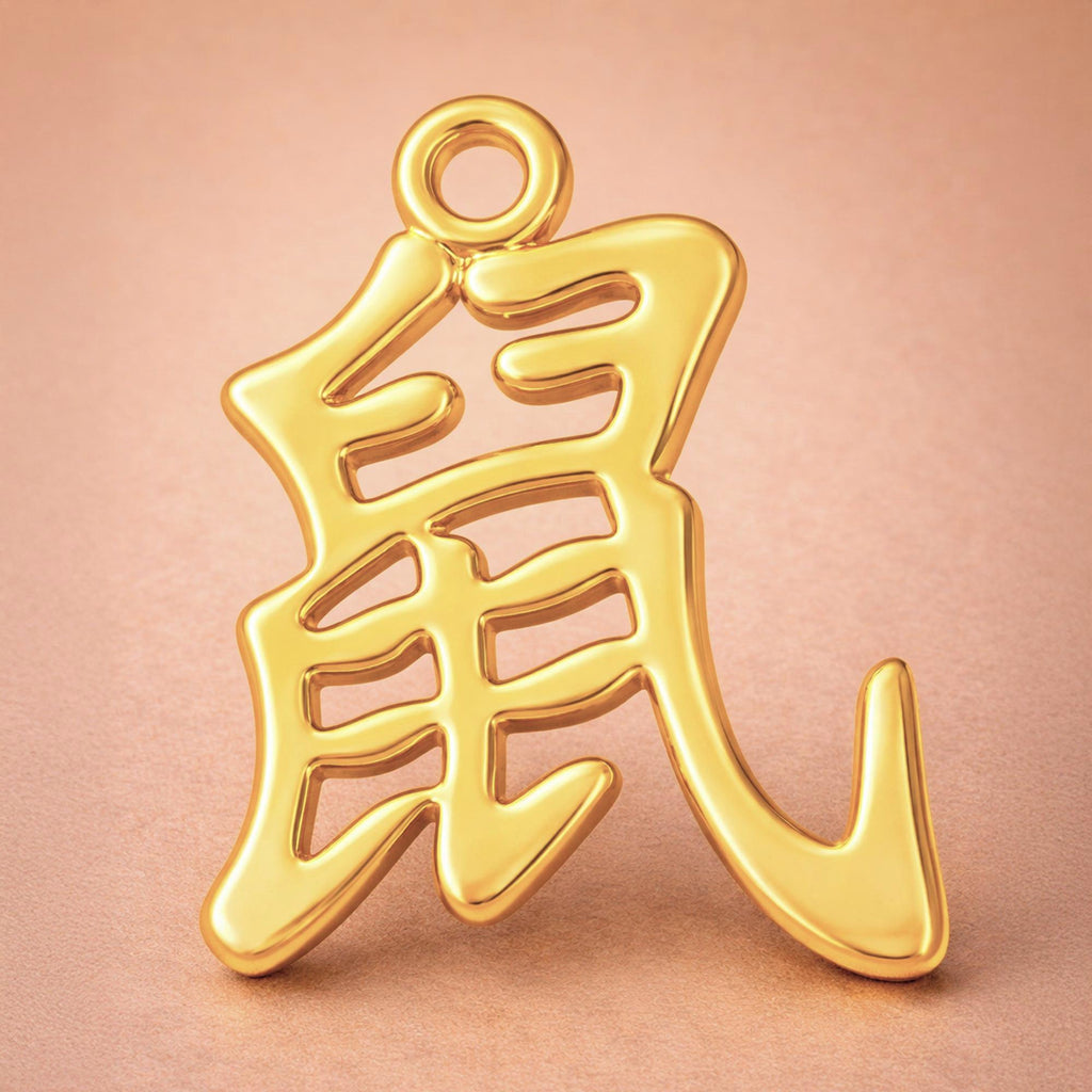 9ct Yellow Gold - Rat Chinese Zodiac Charm
