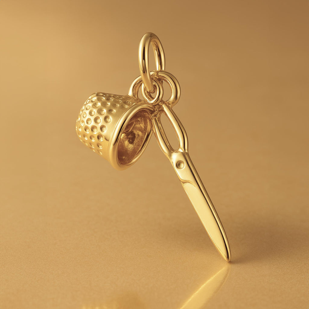 18ct Yellow Gold - Sewing Trinkets Charm