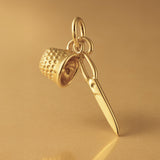 18ct Yellow Gold - Sewing Trinkets Charm
