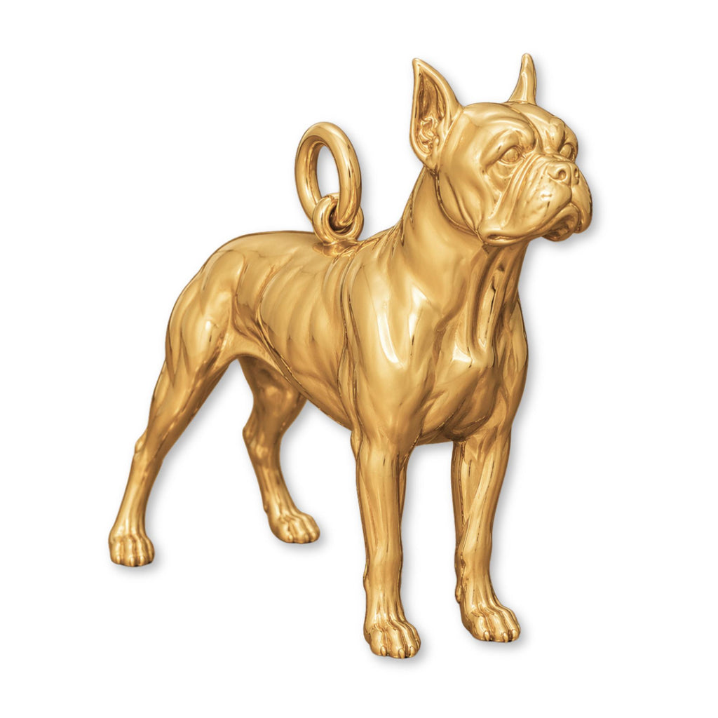 18ct Yellow Gold - Boston Terrier Dog Charm