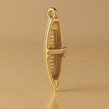 18ct Yellow Gold - River Canoe Charm