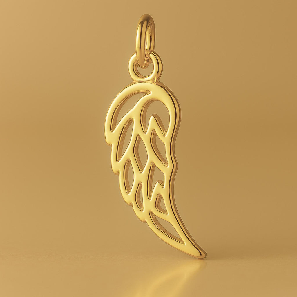 9ct Yellow Gold - Filigree Wing Charm