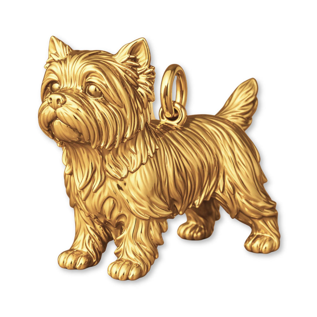 9ct Yellow Gold - Yorkshire Terrier Dog Charm