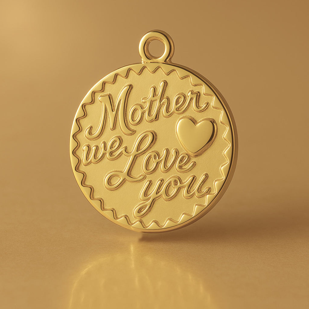 9ct Yellow Gold - Mother We Love You Amulet Charm