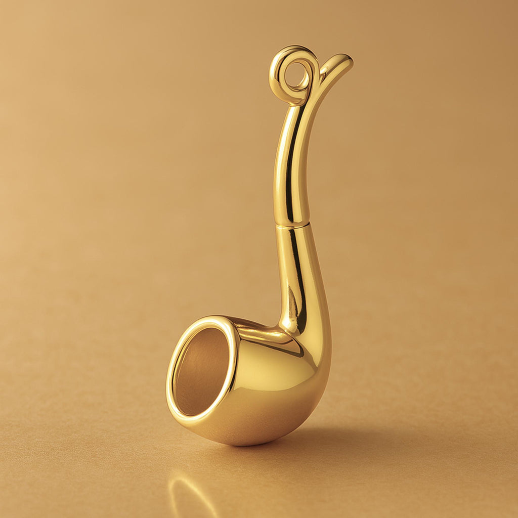 18ct Yellow Gold - Classic Tobacco Pipe Charm