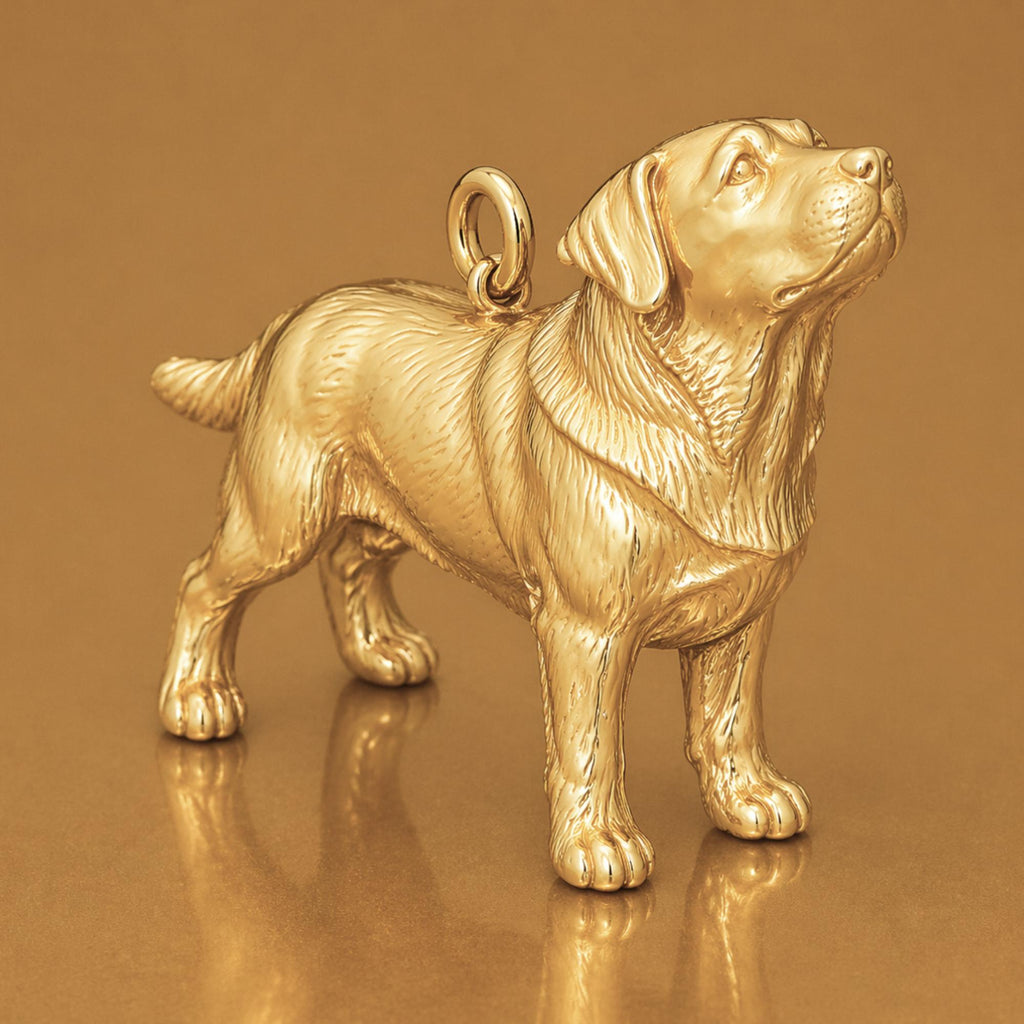 18ct Yellow Gold - Labrador Retriever Dog Charm