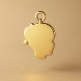 18ct Yellow Gold - Girls Silhouette Charm