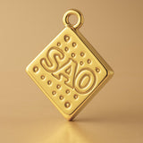 9ct Yellow Gold - SAO Biscuit Charm