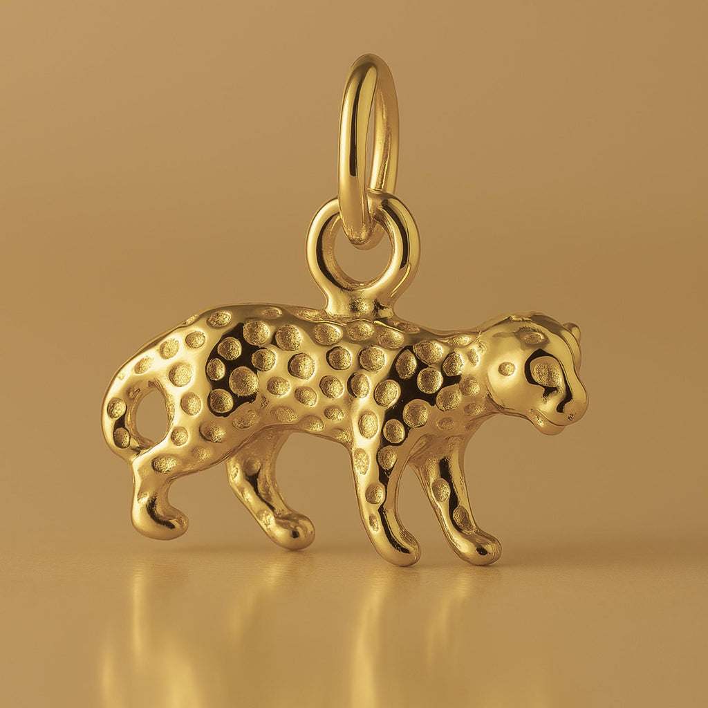9ct Yellow Gold - Asiatic Cheetah Charm