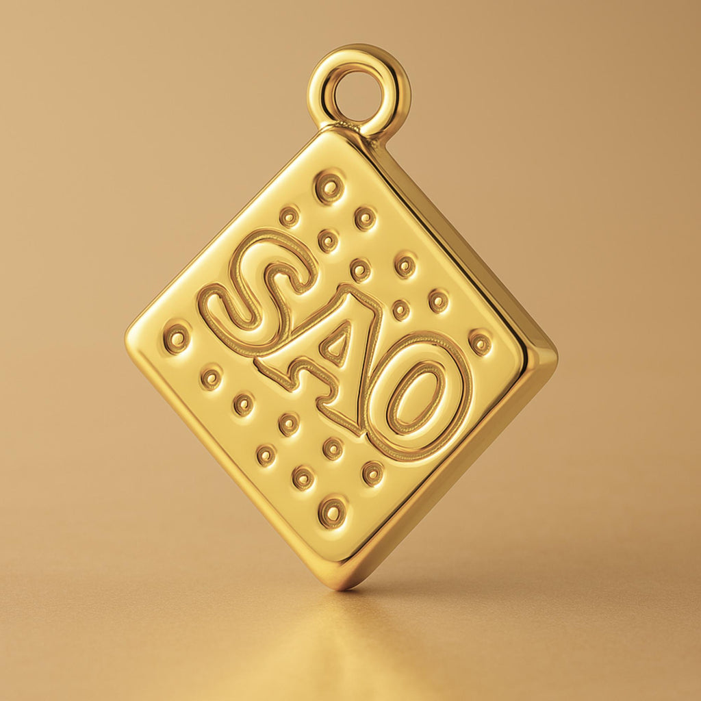 18ct Yellow Gold - SAO Biscuit Charm
