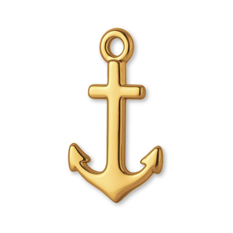 9ct Yellow Gold - Classic Nautical Anchor Charm
