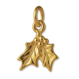 9ct Yellow Gold - Christmas Mistletoe Charm