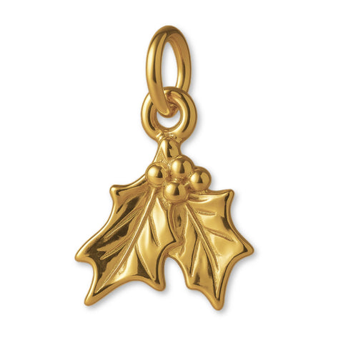 9ct Yellow Gold - Christmas Mistletoe Charm
