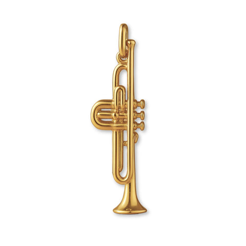 9ct Yellow Gold - Tube Trumpet Charm
