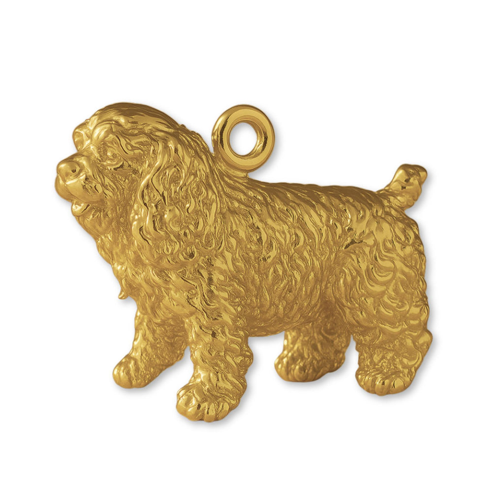9ct Yellow Gold - Curly Cocker Spaniel Dog Charm