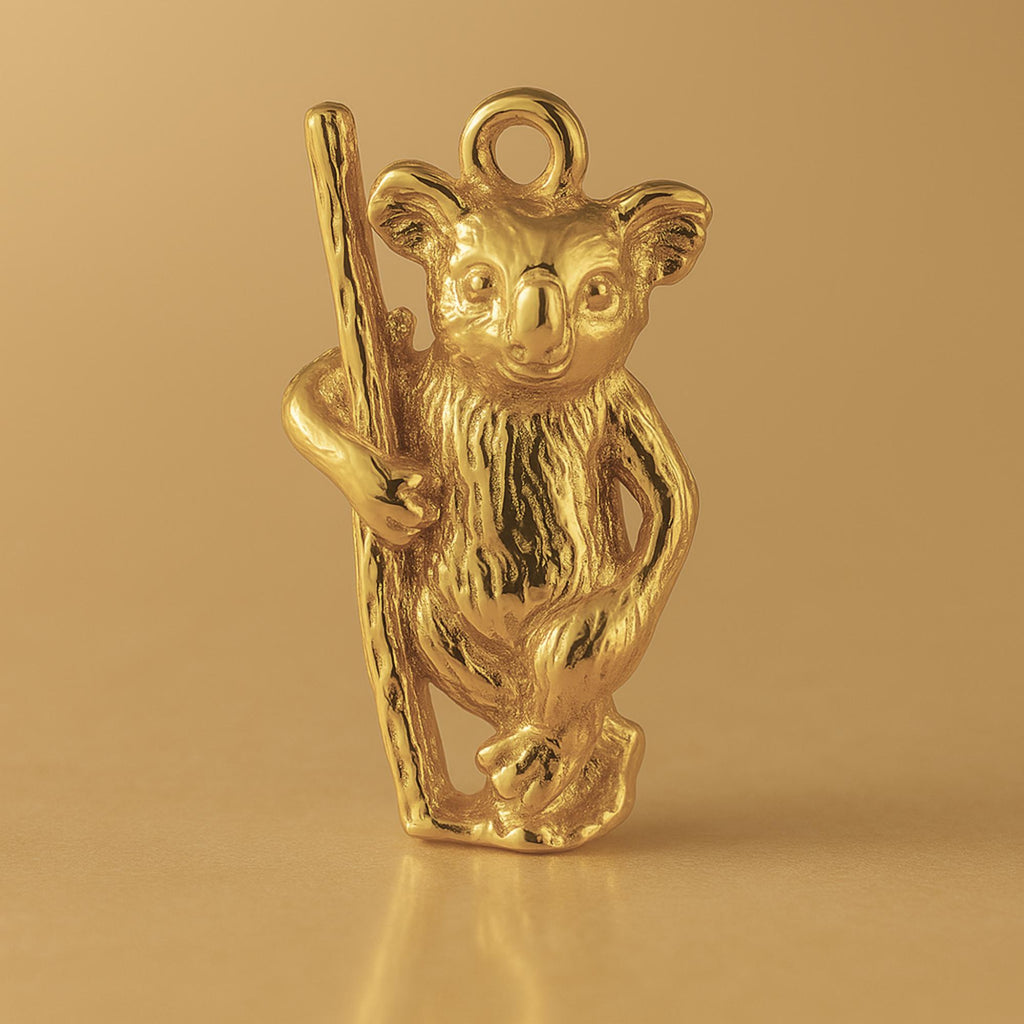 9ct Yellow Gold - Standing Koala Charm