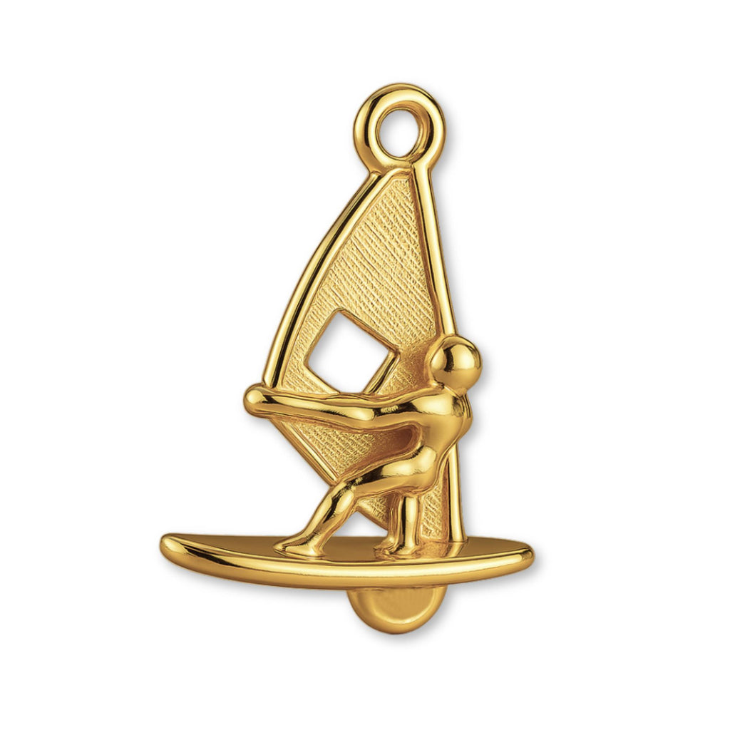 9ct Yellow Gold - Beach Windsurfer Charm