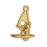 9ct Yellow Gold - Beach Windsurfer Charm