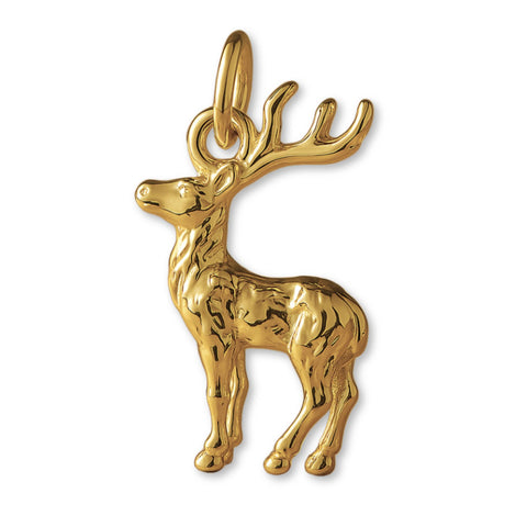 9ct Yellow Gold - Forest Stag Charm