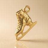 18ct Yellow Gold - Classic Ice Skating Boots Charm