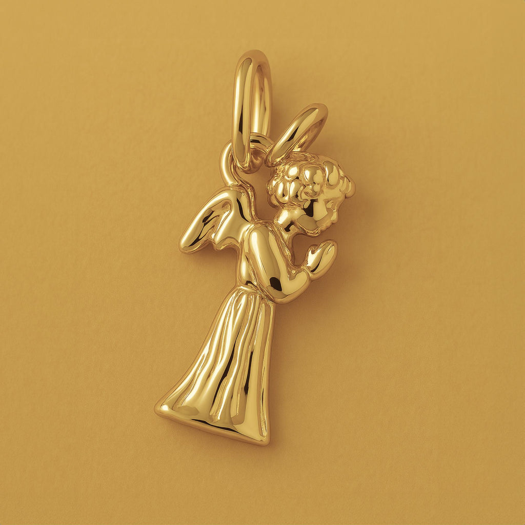 9ct Yellow Gold - Praying Christmas Angel Charm