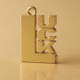 18ct Yellow Gold - LUCK Charm