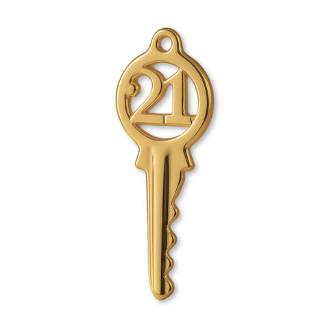 18ct Yellow Gold - Classic 21 House Key Charm