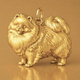 9ct Yellow Gold - Pomeranian Dog Charm